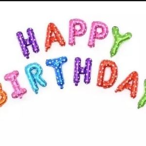 Polka Dot Multicolor Happy Birthday Balloons